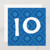 Kinder 10e verjaardag - Groot nummer voor uw eigen Kaart (Voorkant / Achterkant)