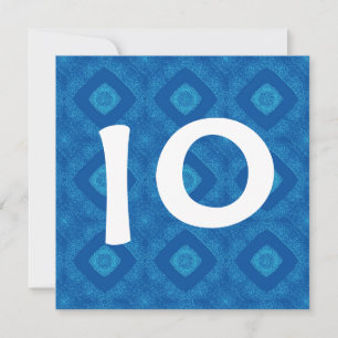 Kinder 10e verjaardag - Groot nummer voor uw eigen Kaart