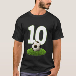 Kinder 10e verjaardag Jongens 10 jaar Voetbal Foot T-shirt