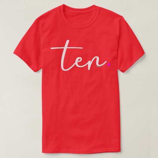 Kinder 10e verjaardag meisje van 10 jaar Gift Idea T-shirt (Design voorkant)