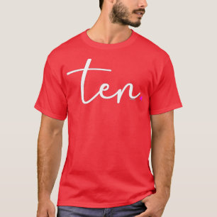 Kinder 10e verjaardag meisje van 10 jaar Gift Idea T-shirt