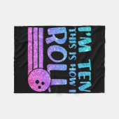 Kinder 10e Verjaardag Meisjes Bowling Gift - Ik be Fleece Deken (Voorkant (Horizontaal))