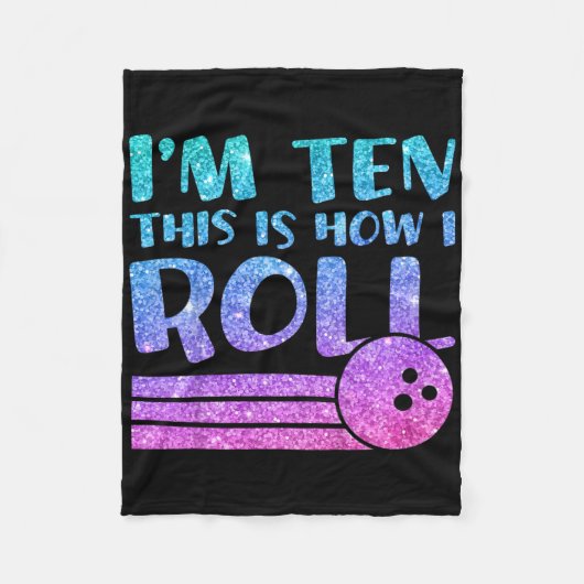 Kinder 10e Verjaardag Meisjes Bowling Gift - Ik be Fleece Deken (Voorkant)