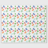 Kinder 10e verjaardag personaliseert leeftijd cadeaupapier (Vlak)