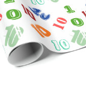 Kinder 10e verjaardag personaliseert leeftijd cadeaupapier (Rol Hoek)