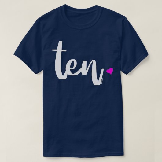 Kinder 10e Verjaardagsmeisje 10 Jaar Leeftijd 10 T T-shirt (Design voorkant)