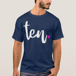 Kinder 10e Verjaardagsmeisje 10 Jaar Leeftijd 10 T T-shirt