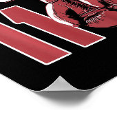 Kinder 11-jarige bokser Bday Party 11e verjaardag  Poster (Hoek)