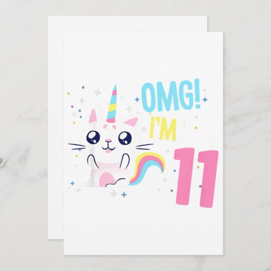 Kinder 11-jarige zondagsklok aankondiging (Voorkant / Achterkant)