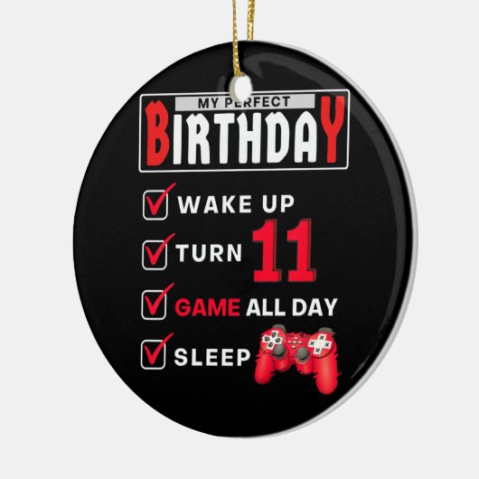 Kinder 11e perfecte thuisgame 11 jaar oud keramisch ornament (Links)