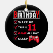 Kinder 11e perfecte thuisgame 11 jaar oud keramisch ornament (Achterkant)