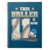 Kinder 11e verjaardag Baseball Boy Elf jaar oud Notitieboek (Voorkant)