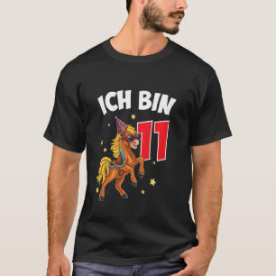 Kinder 11e verjaardag paardenmeisjes 11 jaar t-shirt