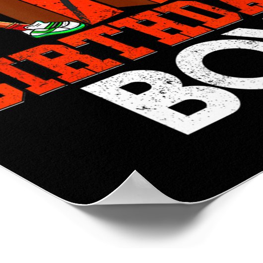 Kinder 12 jaar oud basketbal dabbing 12e verjaarda poster (Hoek)