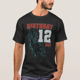 Kinder 12 jaar oud Kind - Birthday Boy - Dirt Bike T-shirt