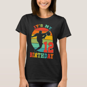 Kinder 12 jaar oud voetbal Het is mijn verjaardags T-shirt