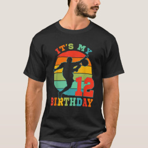 Kinder 12 jaar oud voetbal Het is mijn verjaardags T-shirt