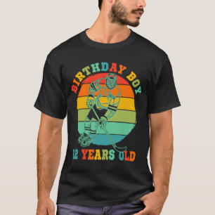 Kinder 12 jaar oude ijskap-retroflector Birthday P T-shirt