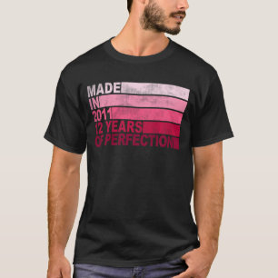 Kinder 12-jarige dag geboren in 2011 Meisjes 12e b T-shirt