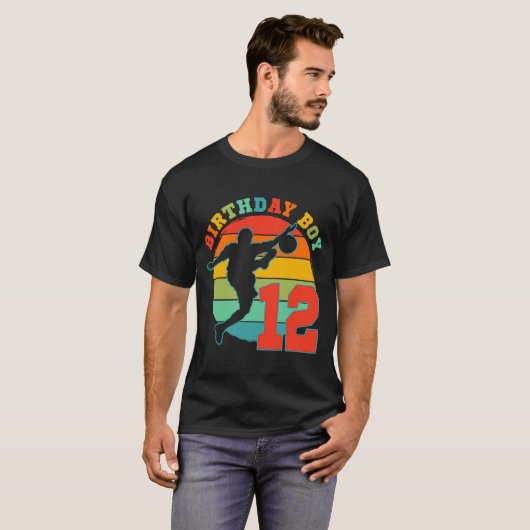 Kinder 12-jarige Voetbalpartij 12e verjaardag T-shirt (Voorkant volledig)