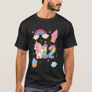 Kinder 12e Magische Poppin Birthday Unicorn Popits T-shirt