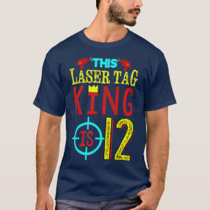 Kinder 12e verjaardag Deze laserkoning is 12 jaar T-shirt