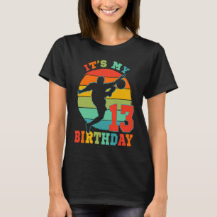Kinder 13 jaar oud voetbal Het is mijn verjaardags T-shirt