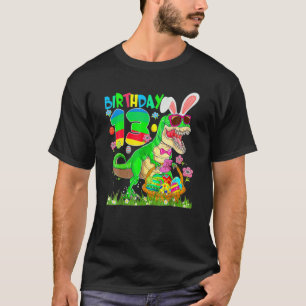 Kinder 13-jarige T Rex Dinosaur paashaas 13rd T-shirt