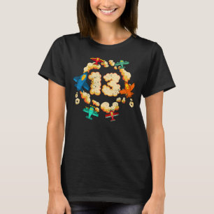 Kinder 13e Verjaardag Vliegtuigen Jongens Meisjes T-shirt