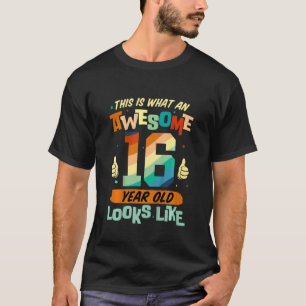 Kinder 16e verjaardag 16 jaar oud lijkt op Birt T-shirt