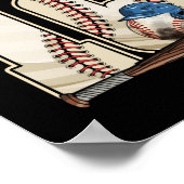 Kinder 16e verjaardag Baseball Boy 61 jaar oud Poster (Hoek)