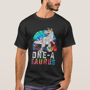 Kinder 1-jarige jongen-meisje 1e verjaardag-uitval t-shirt