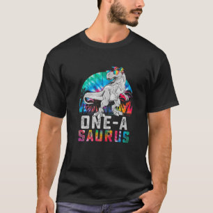 Kinder 1-jarige jongen-meisje 1e verjaardag-uitval t-shirt