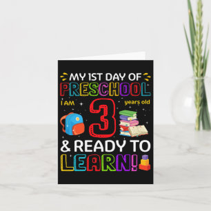 Kinder 1e dag van de kleuterschool Ik ben 3 jaar o Kaart