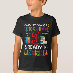 Kinder 1e dag van de kleuterschool Ik ben 3 jaar o T-shirt