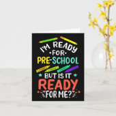 Kinder 1e dag van de kleuterschool Pre-K eerste da Kaart (Gele Bloem)