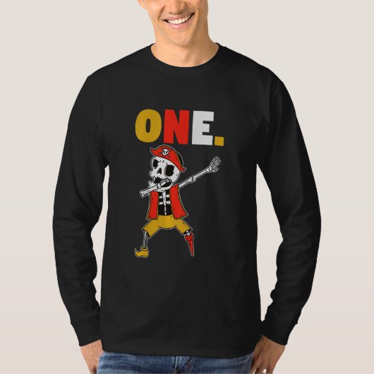 Kinder 1e kind Birthday Pirate Ship T-shirt (Voorkant)
