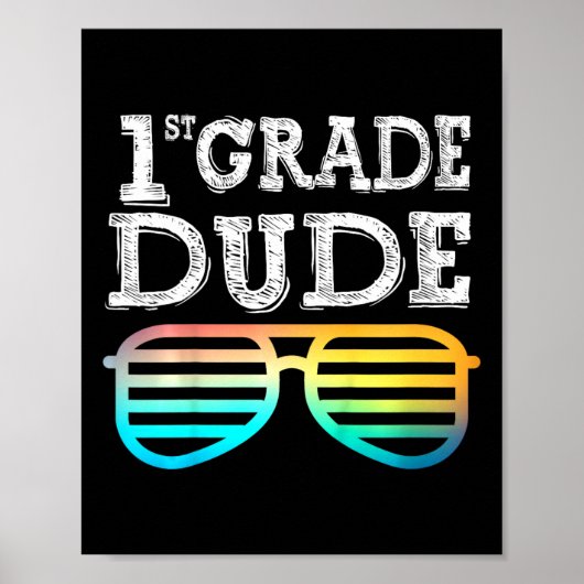 Kinder 1e klas dude eerste klas terug naar school poster (Voorkant)