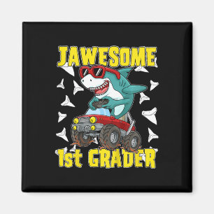 Kinder 1e klas Monster Truck Dinosaur Megalodon Sh Magneet