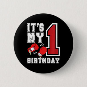 Kinder 1e Verjaardag Boksen Jongen 1 Jaar Oud Boks Ronde Button 5,7 Cm
