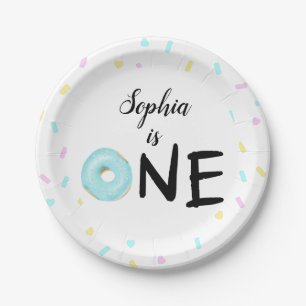 Kinder 1e verjaardag Donut Partij Papieren Bordje