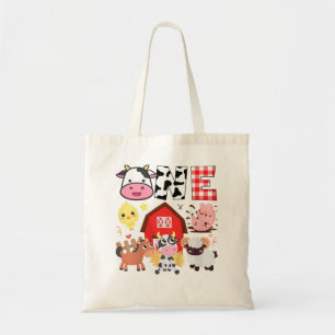 Kinder 1e verjaardag Een jaar oud Boerderij thema  Tote Bag
