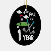 Kinder 1e verjaardag Golf Funny Golfer 1 jaar oud Keramisch Ornament (Rechts)