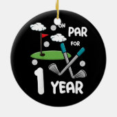 Kinder 1e verjaardag Golf Funny Golfer 1 jaar oud Keramisch Ornament (Achterkant)