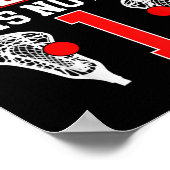 Kinder 1e Verjaardag Lacrosse Een jaar oude Lacros Poster (Hoek)