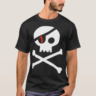 Kinder 1e Verjaardag Pirate Skull en Crossbones T-shirt