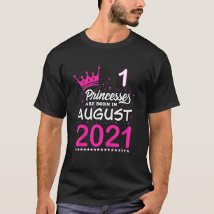 Kinder 1e verjaardag roze prinsessen worden gebore t-shirt