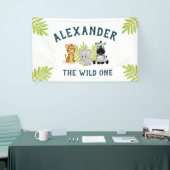 Kinder 1e Verjaardag Schattige Wild One Boy Spandoek (Beurs)