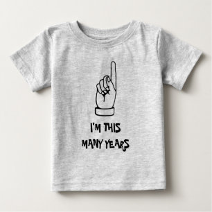 Kinder 1e verjaardag t shirt met een leeftijd van