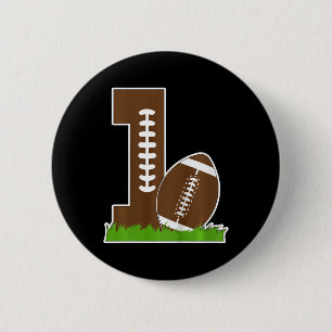 Kinder 1e verjaardagsfeestje Football jongen een j Ronde Button 5,7 Cm